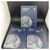 (3) Partial Jefferson Nickel Books #1 Collection (