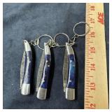 (3) Ashen Edge Folding Knives ï¿½ Damascus Steel Bla