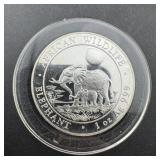 2011 Somalia Republic Elephant 100 Shillings 1 oz