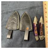 (2) Mini Ashen Edge Knives ï¿½ Blade approx. 1.5? (w