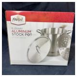 Parini 16-quart Aluminum Stock Pot With Lid & Stea