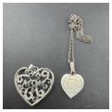 Carved Mother of Pearl Pendant & Mom Pendant 70