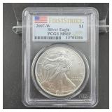 2007-W PCGS MS69 American Silver Eagle $1 Coin ï¿½ 1