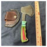 Ashen Edge Hatchet ï¿½ Full Tang Damascus Steel Blad