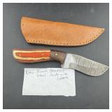 New 8" (overall) Damascus Steel Blade Knife With L