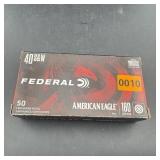 (50 Rounds) .40 S&w Ammunition; Fmj 180 Grain; Fed