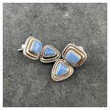 Sterling Silver Earrings, Marked 925 Thailand, 1"