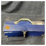 Metal Tool Box with Assorted Tools ï¿½ Pipe Wrench,