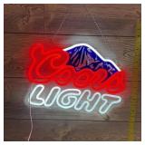 Coors Light Beer Led Lighted Sign ï¿½ Tested & Worki
