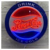 Pepsi-cola Drink Pepsi-cola Ice Cold Round Led Lig