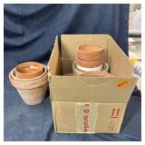 Assortment of Small Flower Pots ï¿½ Sizes approx. 4.