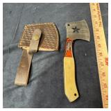 Mini Hatchet ï¿½ Full Tang Damascus Steel Blade appr