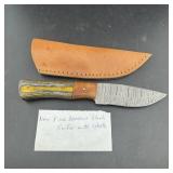 New 8" (overall) Damascus Steel Blade Knife With L