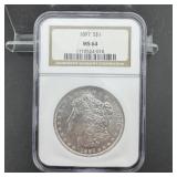 1897 NGC MS64 Morgan Silver Dollar