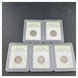 Lot of Slabbed Coins (5) ï¿½ Various Types and Mint