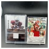 Two Authentic Football Patch Cards