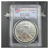 2005 PCGS MS69 American Silver Eagle $1 Coin ï¿½ 1 o