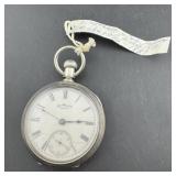 Waltham Coin Silver Model 1883 Pocket Watch, Stamp