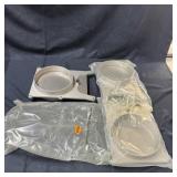 (3) New Heavy Aluminum  Pipe Dampers Stamped 7