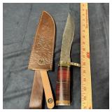 Bowie Knife ï¿½ Damascus Steel Blade approx. 9?, 14?
