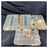 Tackle Bins with Assorted Fishing Tackle; All to g