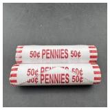 Two Rolls Bu 2025 Lincoln Cents. One Roll 2025-d,