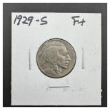 1929-s Buffalo Nickel. Mintage 7,754,000.