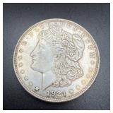 1921 Morgan Silver Dollar. Mintage 44,690,000.