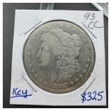1893-cc Morgan Silver Dollar Key Date. Mintage 677