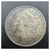 1891-cc Morgan Silver Dollar Higher Grade Toned. M