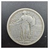 1917-d Type 1 Standing Liberty Silver Quarter Key
