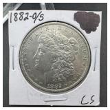 1882-O/S Morgan Silver Dollar overmintmark variety