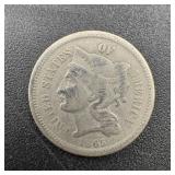 1865 Three Cent Piece.