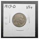 1917-d Buffalo Nickel. Mintage 9,864,000.