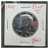 1964 Proof Kennedy Silver Half Dollar.