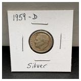 1959-D Roosevelt Silver Dime.