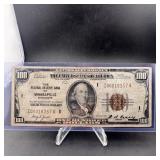 1929 $100 Federal Reserve Bank of Minneapolis Minn