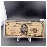1929 $5 Federal Reserve Bank of Chicago Illinois n