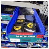 Bin With Assorted Hardware Items. See Photo. Pleas