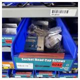 Bin With Assorted Hardware Items. See Photo. Pleas