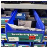 Bin With Assorted Hardware Items. See Photo. Pleas