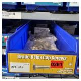 Bin With Assorted Hardware Items. See Photo. Pleas