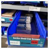 Bin With Assorted Hardware Items. See Photo. Pleas