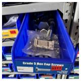 Bin With Assorted Hardware Items. See Photo. Pleas