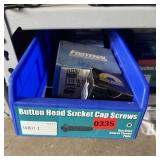 Bin With Assorted Hardware Items. See Photo. Pleas