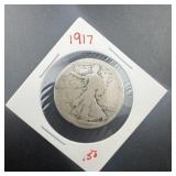 1917 Walking Liberty Silver Half Dollar