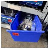 Bin With Assorted Hardware Items. See Photo. Pleas