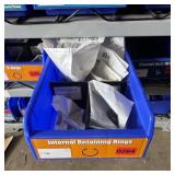 Bin With Assorted Hardware Items. See Photo. Pleas