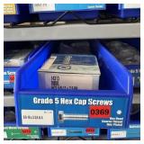 Bin With Assorted Hardware Items. See Photo. Pleas