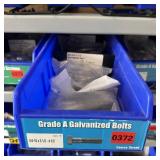 Bin With Assorted Hardware Items. See Photo. Pleas